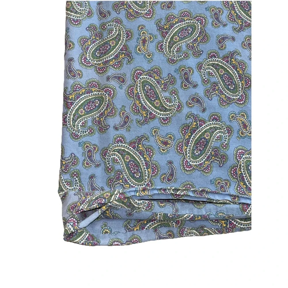 RALPH LAUREN Studio Paisley Oceanside KING Duvet Cover & Shams 100% Cotton ITALY